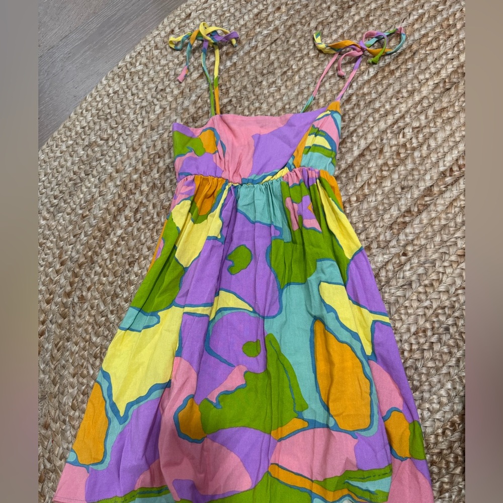 Show Me Your MuMu Gretchen Dress in Pink, Green, and Orange - Picture 2 of 4